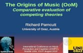 The Origins of Music ( OoM )  Comparative evaluation of competing theories