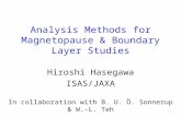 Analysis Methods for Magnetopause & Boundary Layer Studies