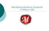 Identifying Dyslexia Students in Manor ISD