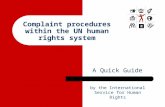 Complaint procedures within the UN human rights system