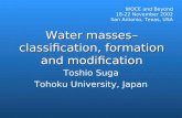 Water masses –classification, formation and modification