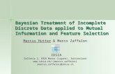 Bayesian Treatment of Incomplete Discrete Data applied to Mutual Information and Feature Selection