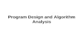 Program Design and Algorithm Analysis