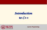 Introduction  to C++