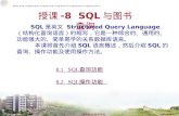 8.1   SQL 查询功能 8.2   SQL 操作功能