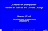 Unintended Consequences: Policies on Biofuels and Climate Change
