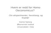 Hvem er redd for Homo Oeconomicus?  Om eksperimenter, hevntrang, og krypdyr