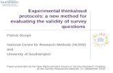 Experimental thinkaloud protocols: a new method for evaluating the validity of survey questions