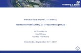 Introduction of (UT-CTIT/BMTi)  Remote Monitoring & Treatment group