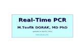 Real-Time PCR M.Tevfik  DORAK, MD PhD updated on  April 3,  2012 dorak