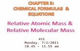 CHAPTER 3:  CHEMICAL FORMULAE   &  EQUATIONS