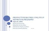 Production Records for Child Nutrition Programs  (NSLP, SBP)