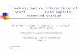 Checking Secure Interactions of Smart         Card Applets: extended version