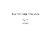 Solexa tag analysis