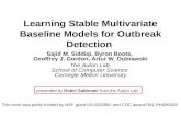 Learning Stable Multivariate Baseline Models for Outbreak Detection
