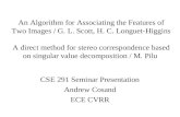 CSE 291 Seminar Presentation Andrew Cosand ECE CVRR