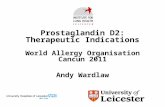 Prostaglandin D2: Therapeutic Indications World Allergy Organisation Cancun 2011