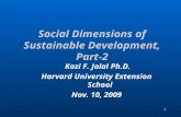 Social Dimensions of Sustainable Development, Part-2