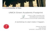 UNICA Green  Academic Footprint