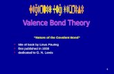 “ Nature of the Covalent Bond ”