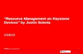“Resource Management on Keystone Devices"  by Justin Sobota