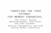TARGETING THE CREB PATHWAY  FOR MEMORY ENHANCERS