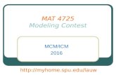 MAT 4725 Modeling Contest
