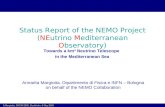 Status Report of the NEMO Project ( NE utrino  M editerranean  O bservatory)