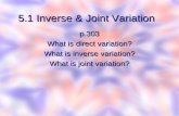 5.1 Inverse & Joint Variation