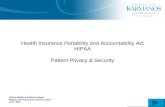 Health Insurance Portability and Accountability Act HIPAA Patient Privacy & Security