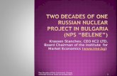 Two decades of one Russian nuclear project in Bulgaria (NPS “ Belene ”)