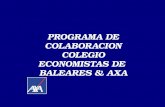 PROGRAMA DE COLABORACION COLEGIO ECONOMISTAS DE  BALEARES & AXA