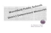 Marshfield Public Schools District Determined Measures