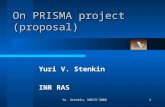 On PRISMA project (proposal)