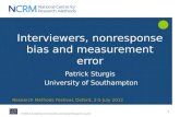 Interviewers, nonresponse bias and measurement error