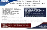 Vehicle Inspection & Maintenance Requirements and Best Practices