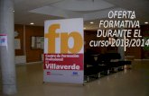 OFERTA  FORMATIVA   DURANTE EL curso 2013/2014