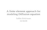 A finite element approach for modeling Diffusion equation