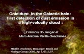 Cold dust  in the Galactic halo:  first detection of dust emission in a high-velocity cloud :