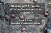 30 years of P-T-t paths: What we’ve learned about orogenesis