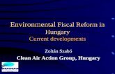 Environmental  Fiscal Reform in Hungary Current developments