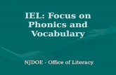 IEL: Focus on Phonics and Vocabulary