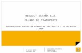 RENAULT ESPAÑA S.A. FLUJOS DE TRANSPORTE