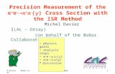 Precision Measurement of the e + e   +   () Cross Section  with the ISR Method