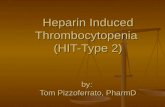 Heparin Induced Thrombocytopenia  ( HIT-Type 2) by:  Tom Pizzoferrato,  PharmD