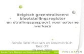 Belgisch gecentraliseerd blootstellingsregister en stralingspaspoort voor externe werkers
