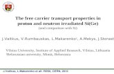 The free carrier transport properties in proton and neutron irradiated Si(Ge)