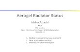 Aerogel Radiator Status