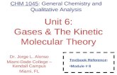 Unit 6: Gases & The Kinetic Molecular Theory