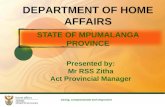 STATE OF MPUMALANGA PROVINCE